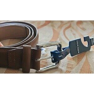 NWT Cole Haan Brown Leather Dress Casual Size XL Belt Sz 42-44